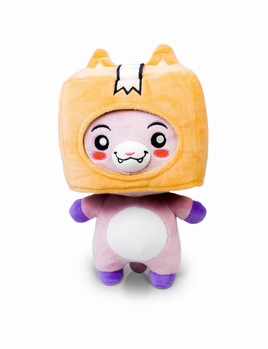 LankyBox Foxy 9-inch plushie, front view, soft fur ideal for cuddles
