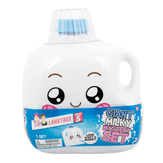 LankyBox giant Milky case singing close-up highlighting its audio feature.