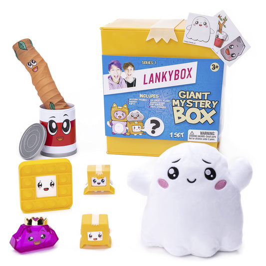 LankyBox Giant Mystery Box Boxy case worn as a helmet for imaginative play