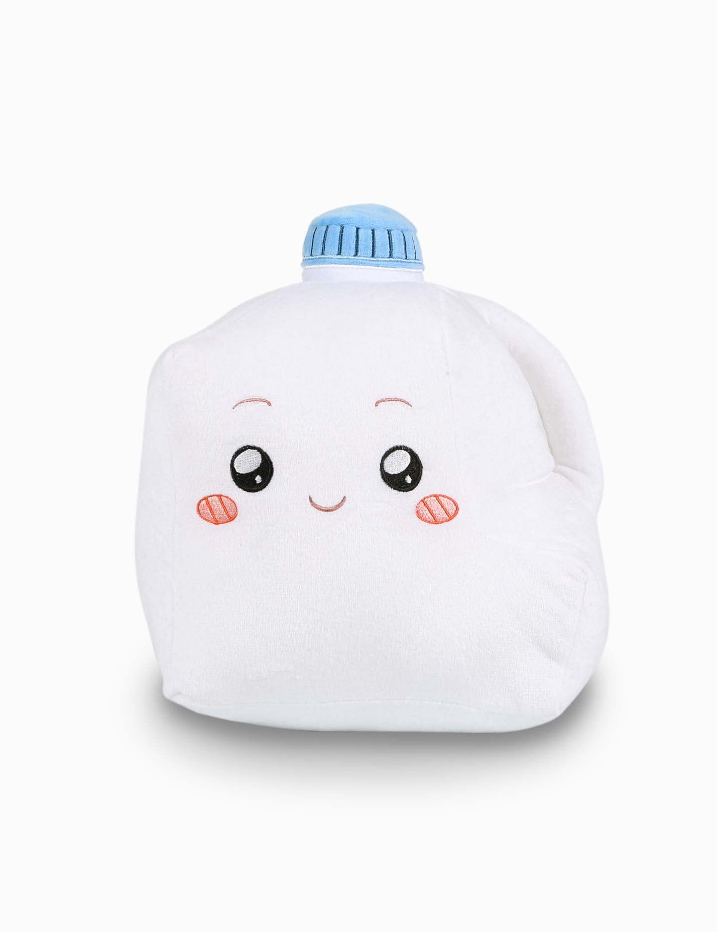 LankyBox Milky plush shows embroidered facial features for durability.