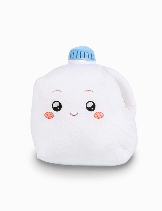 LankyBox Milky plush shows embroidered facial features for durability.