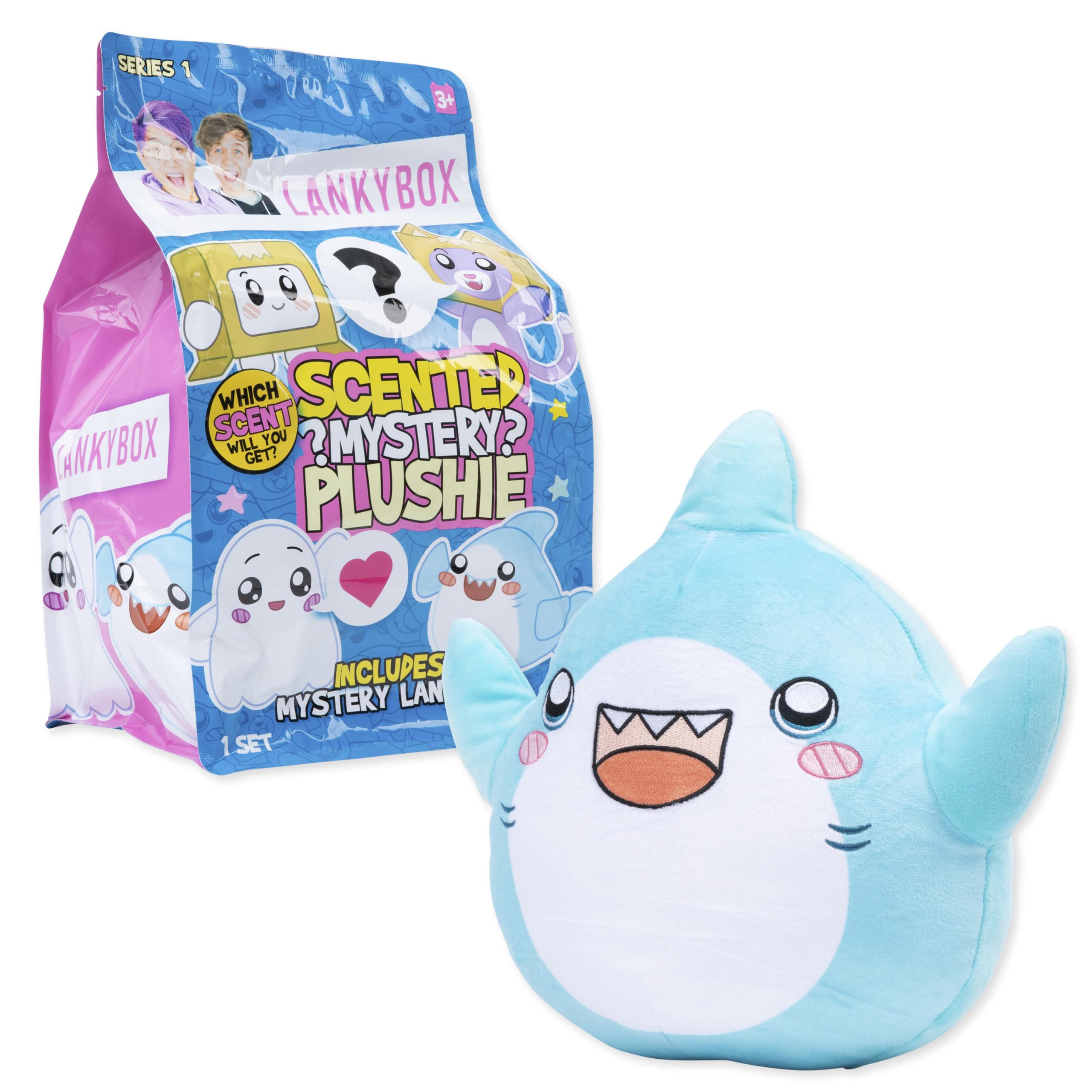 LankyBox unboxing moment: scented plush with hidden lanyard adds surprise.