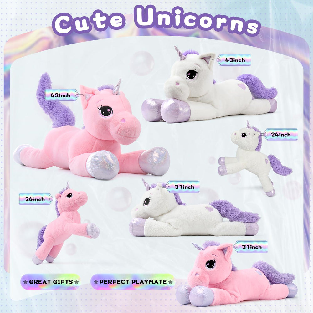 Lanmore unicorn pillow mode converts into a comfy pillow.