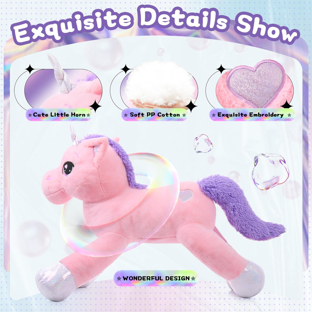 Lanmore 43-inch unicorn plush pillow, doubles as a soft sleeping cushion