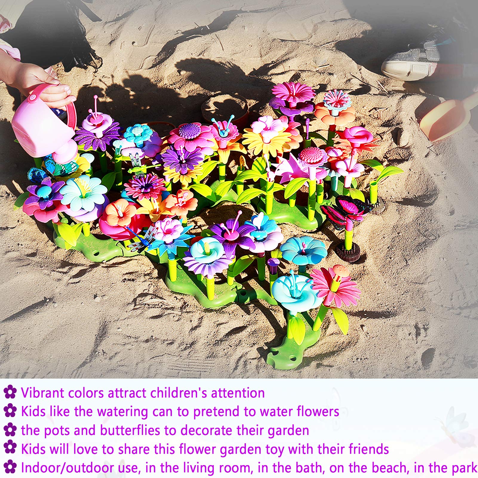 A child plays indoors with LANNEY garden toy prompting imagination
