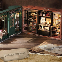 Lannso magic wand shop scene inside a wooden dollhouse.