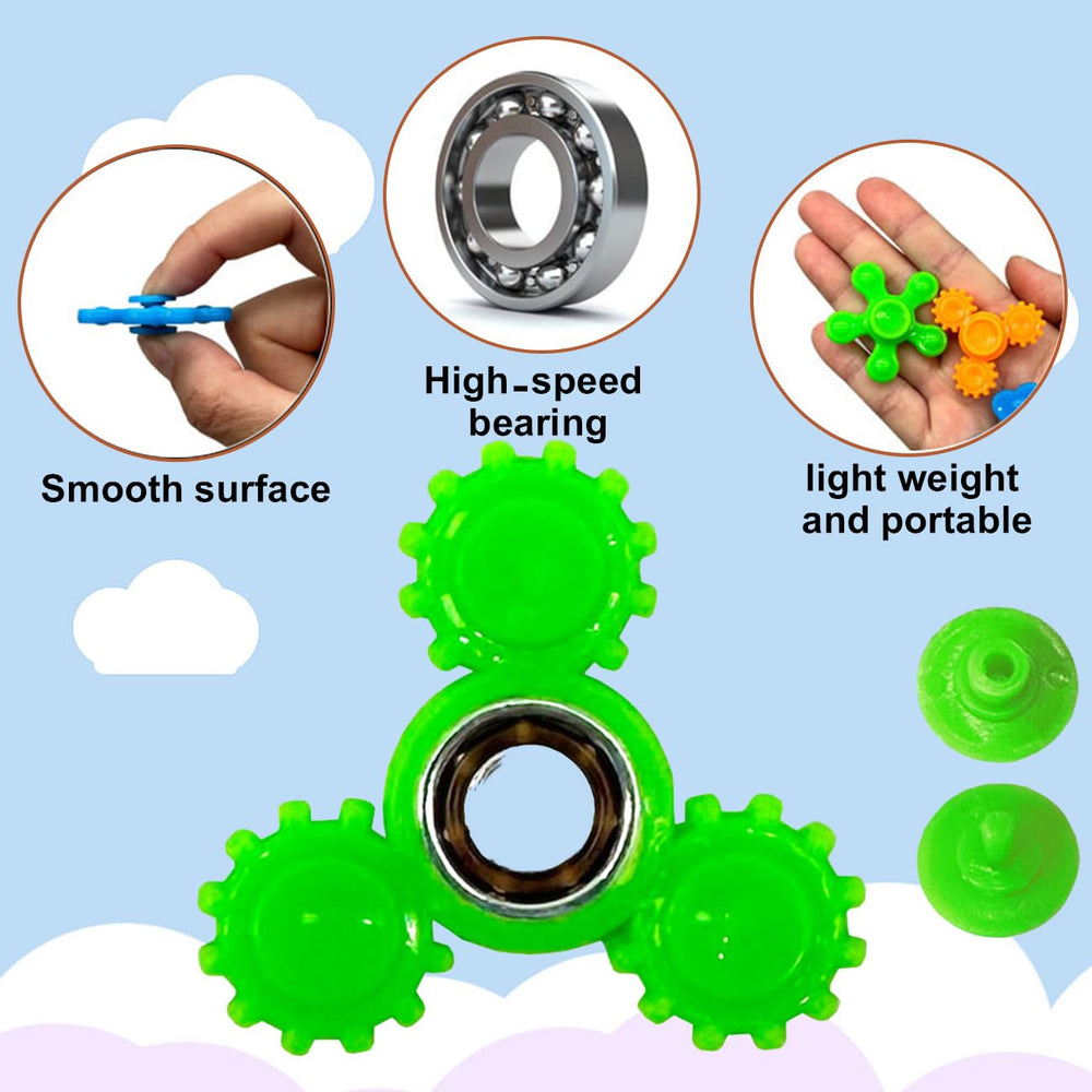 LANQKUISZ colorful mini fidget spinners for table play and focus during tasks.