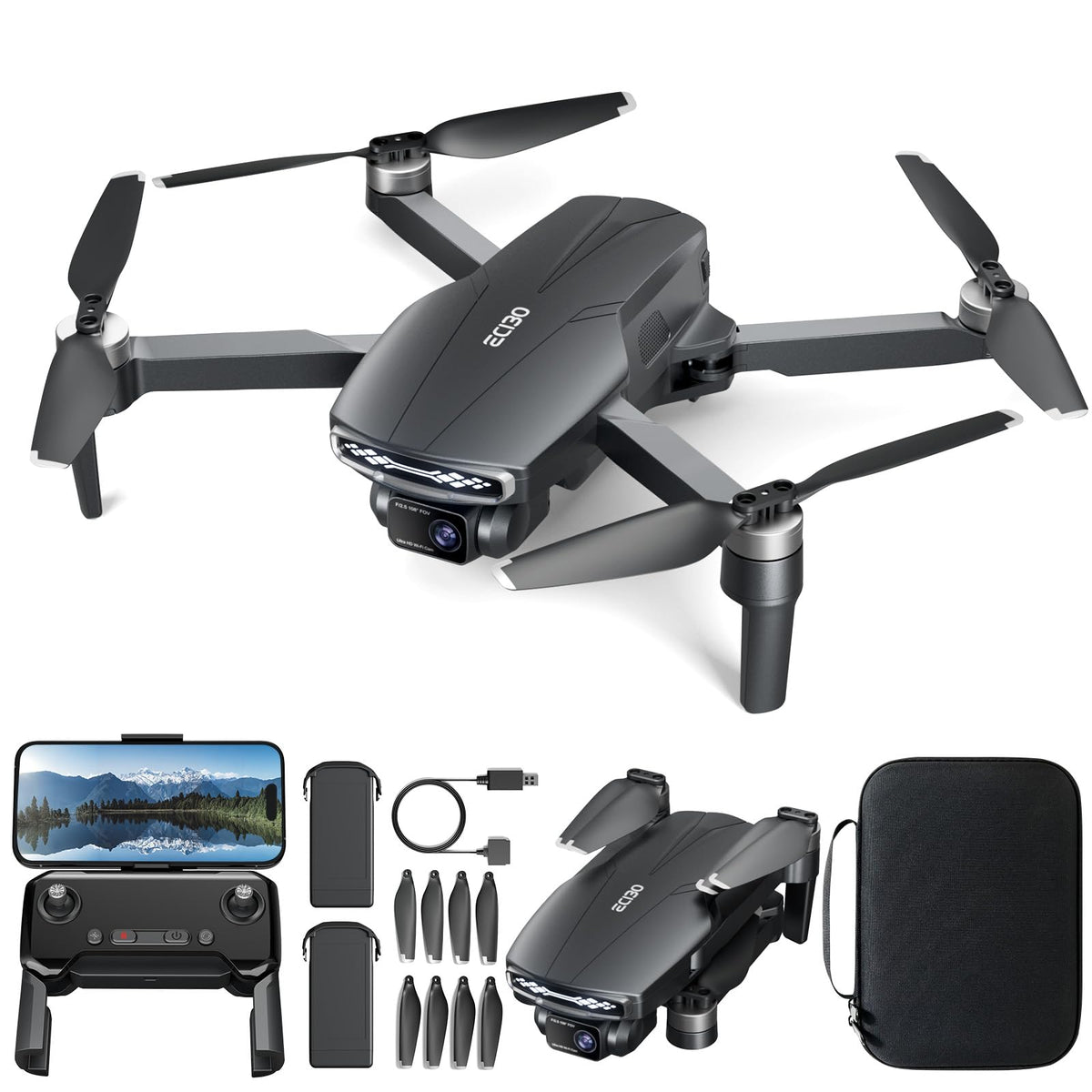 LANSAND drone 4K camera with 120° FOV for panoramic capture