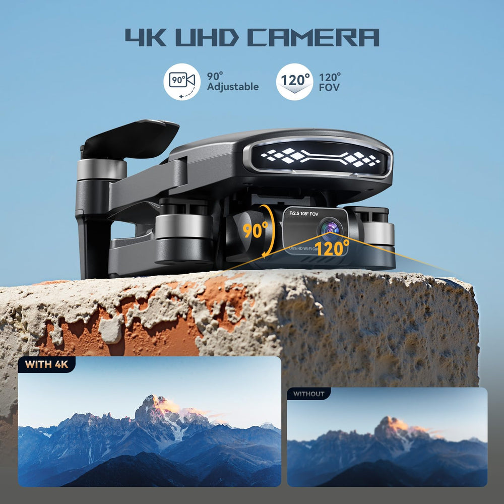 LANSAND drone camera lens adjusted at 90° for versatile framing