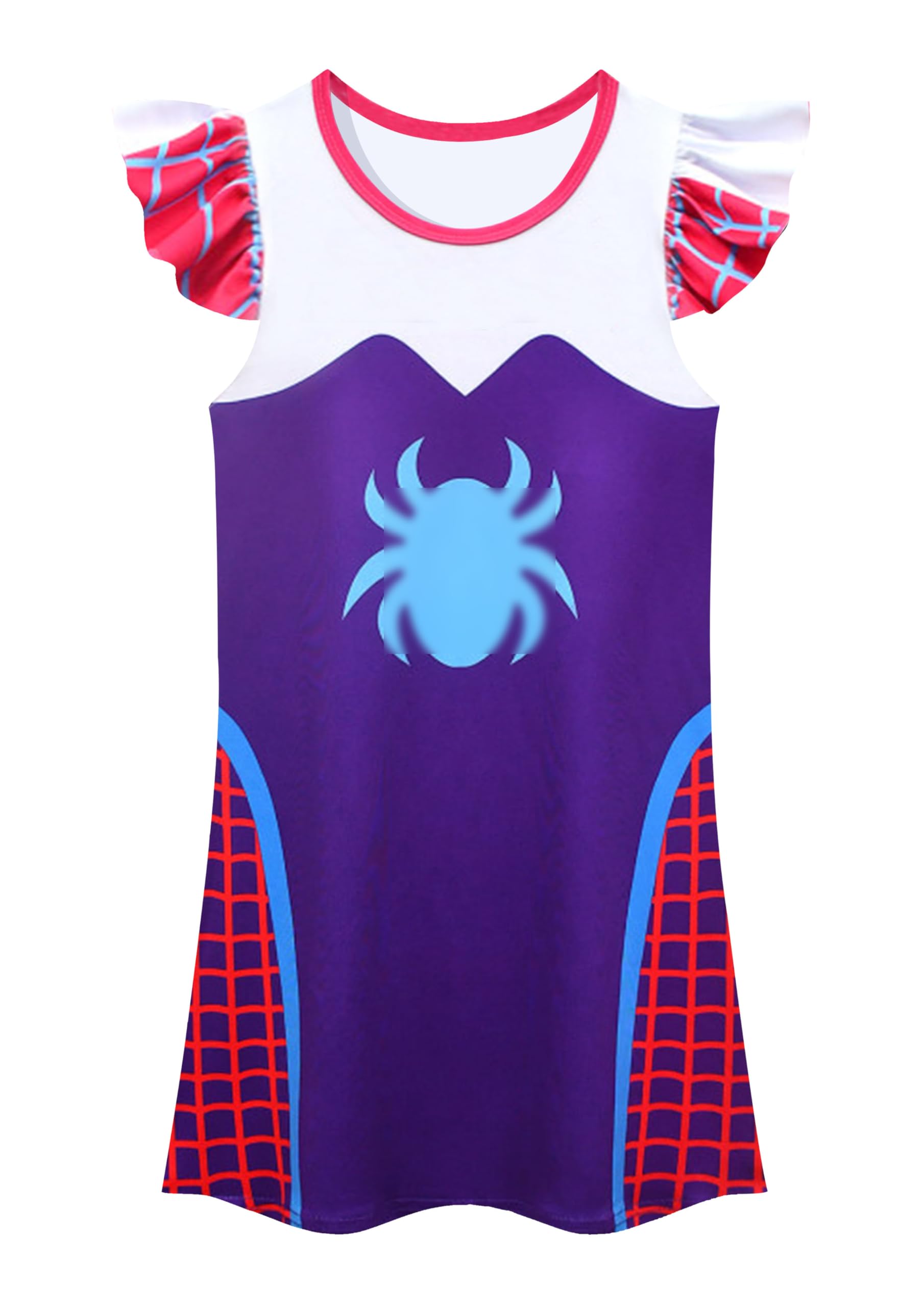 Lansidun kids dress with ruffle sleeves for comfortable daily wear