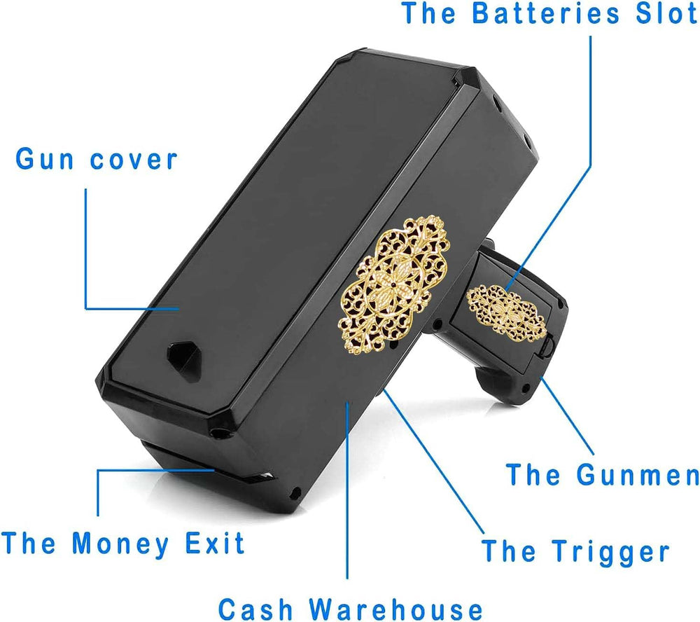 Lanxitown Money Gun compact size fits in hand for quick bursts.