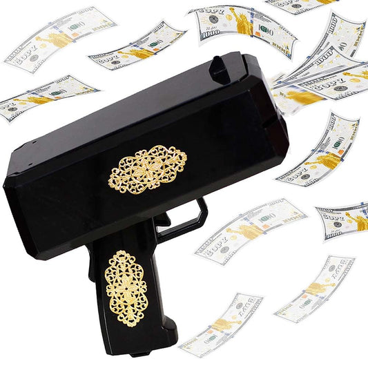 Lanxitown Money Gun top view highlights compact design for easy event use.