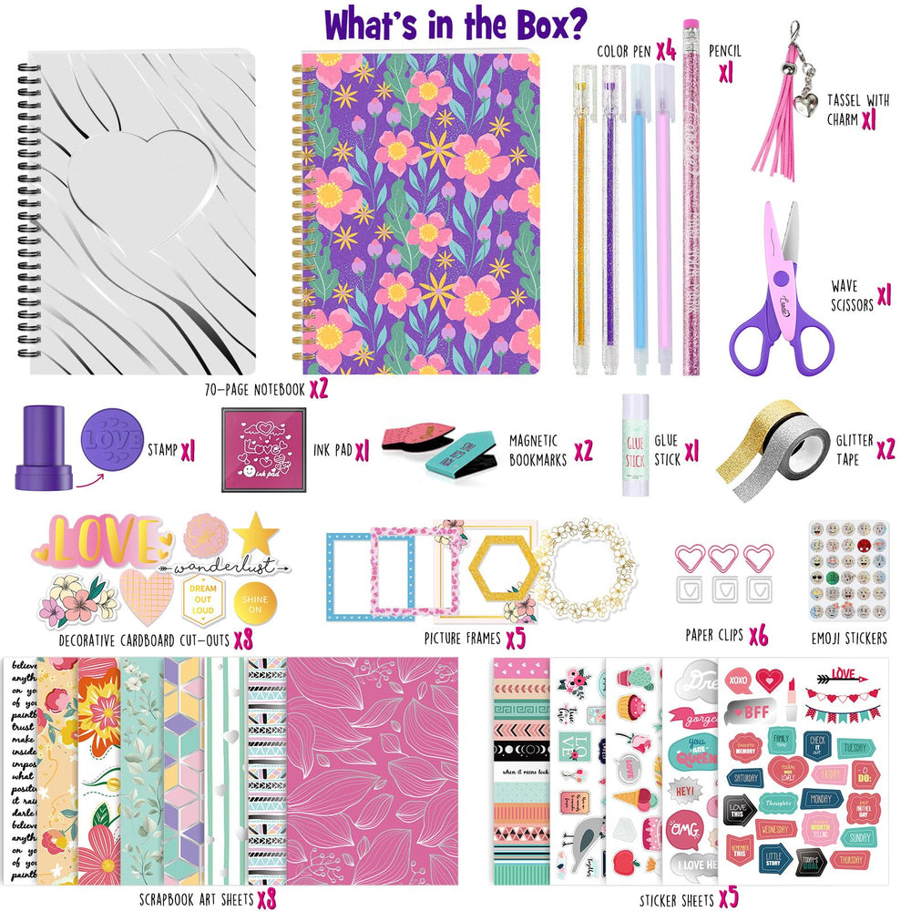 LAOESE kit spread shows 150+ accessories for creative journaling.
