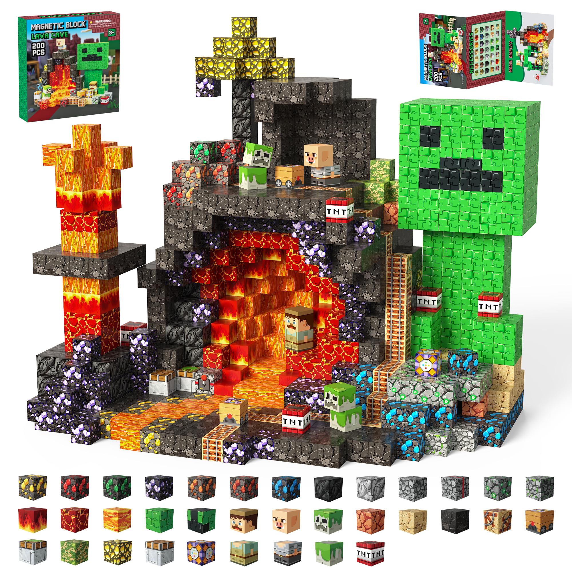 Laoren magnetic building blocks forest track set fosters imaginative play and storytelling.