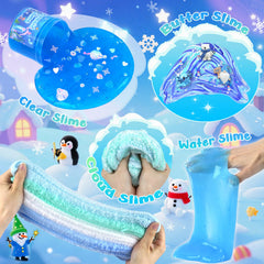 LAWOHO crystal-clear slime with bubbles for calming, visual play