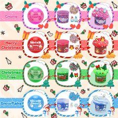 LAWOHO four pre-filled slime balls with mix-ins for creative play