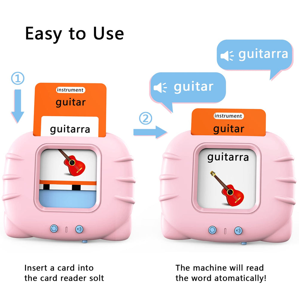 Lapare flash cards package with English and Spanish cards and vivid illustrations.