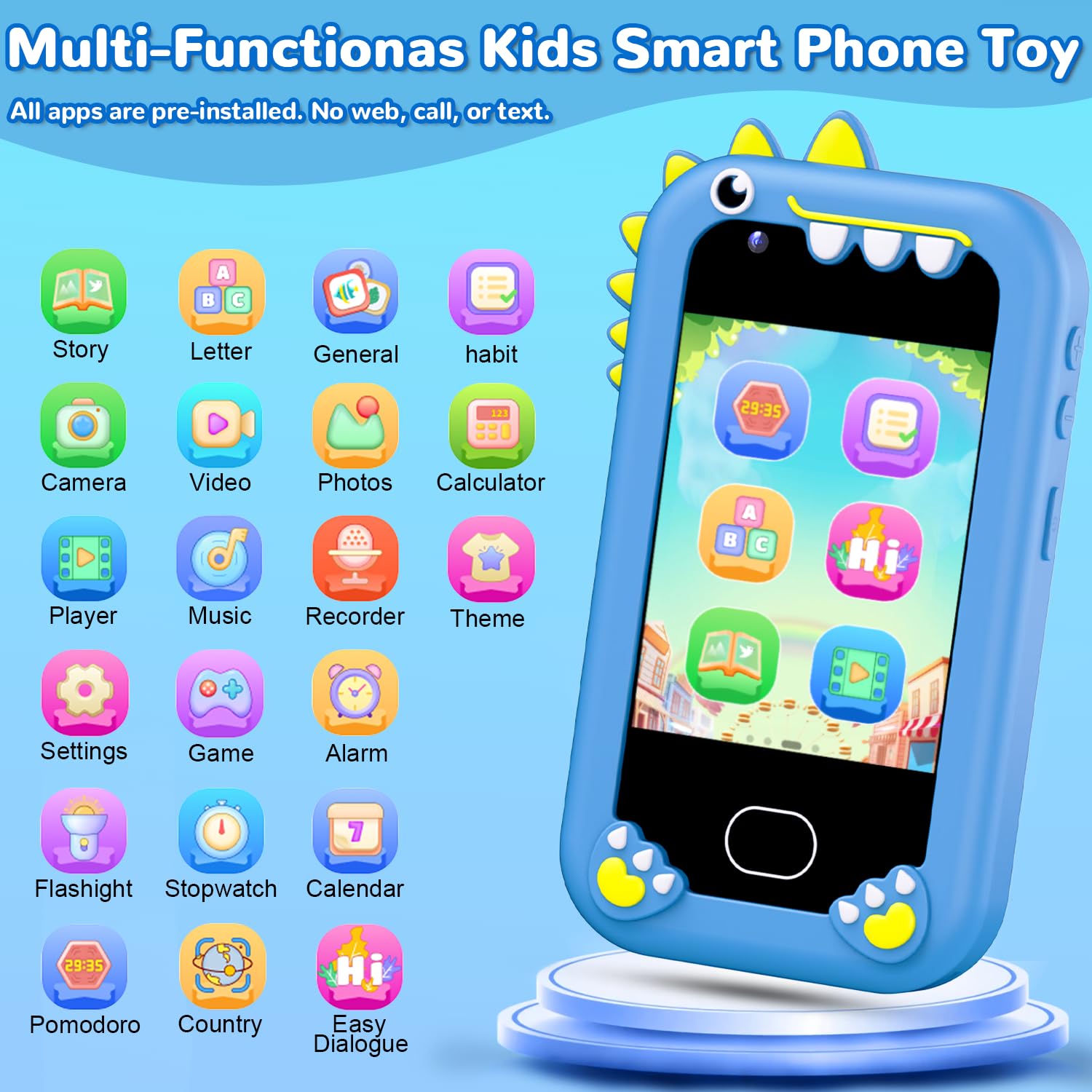 Lapare Kids Phone unicorn case protects the toy during busy play