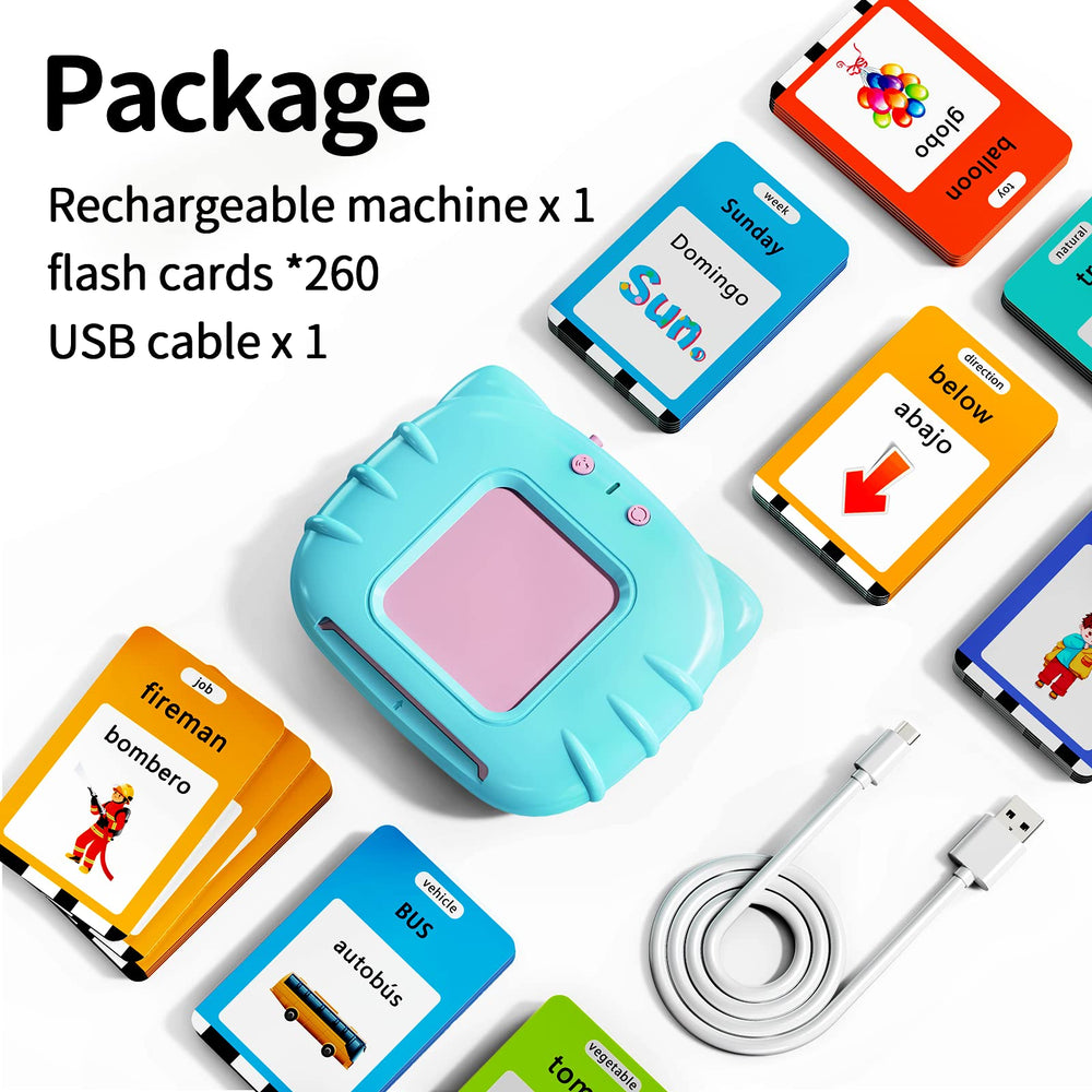 Lapare cards illustrate letters, numbers, shapes, and colors.