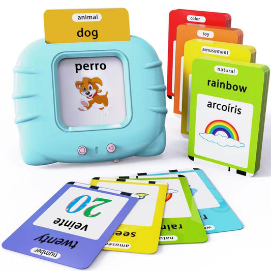 Lapare reader device with flash cards for quick pronunciation on demand.