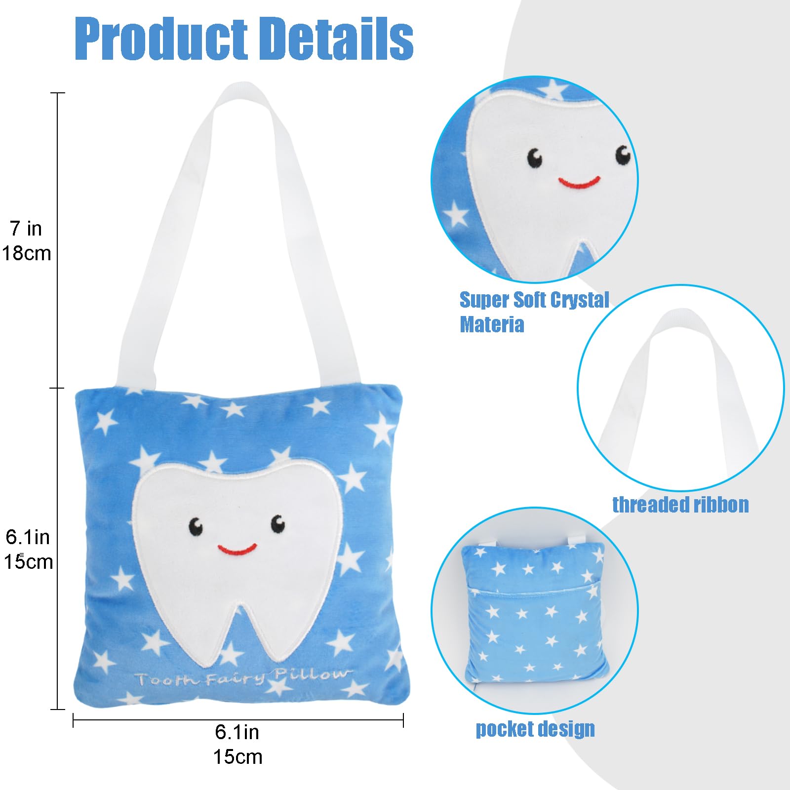 LAPEQQIOJEJ Large tooth holder pocket keeps teeth safe
