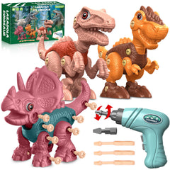 Laradola blue Tyrannosaurus Rex toy in assembly mode, fostering imaginative play and fine motor skills.