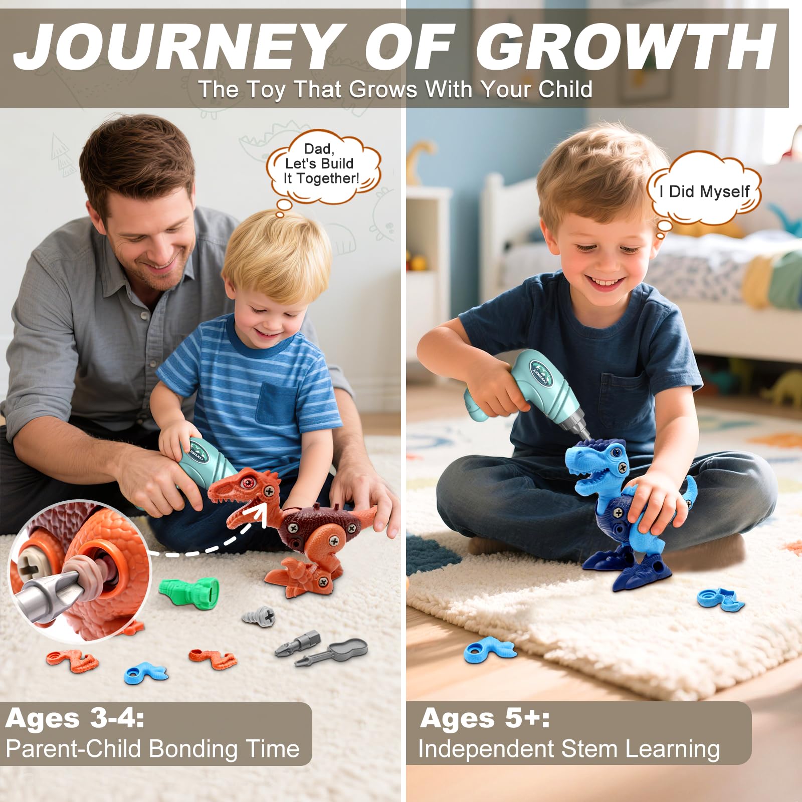 Laradola durable ABS plastic resists drops for lasting play.