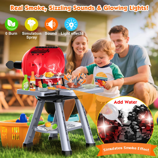 Laradola grill toy showing sizzling sound and lights for interactive play