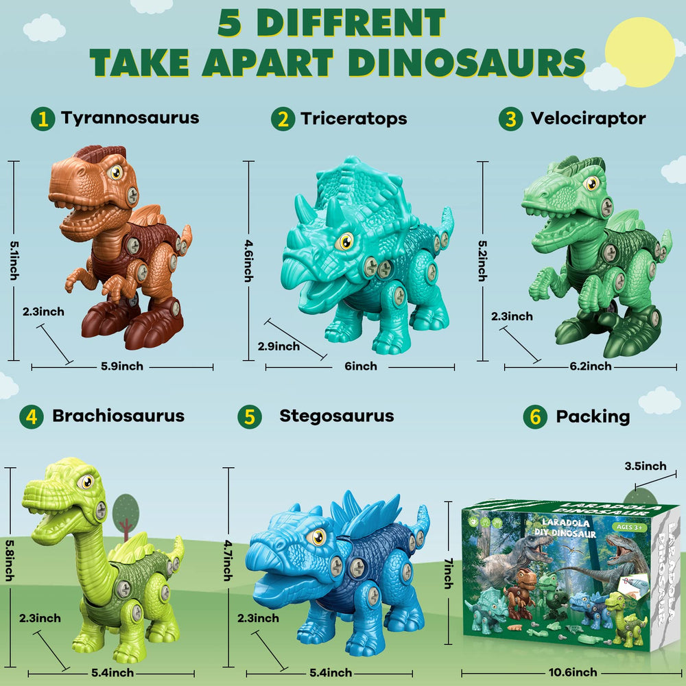 Laradola imaginative dinosaur play with durable construction