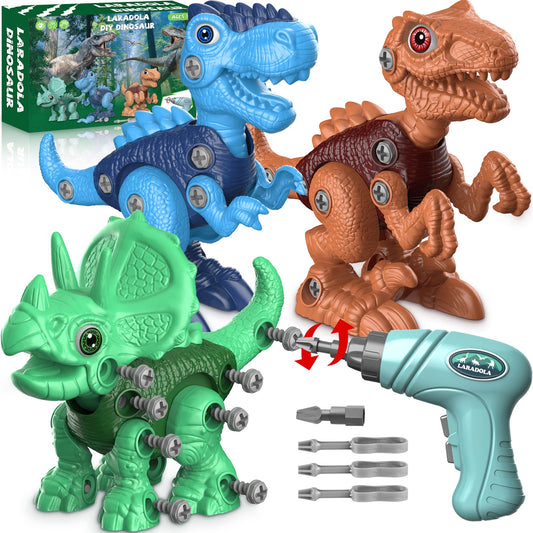Laradola take-apart dinosaur parts for easy beginner assembly.