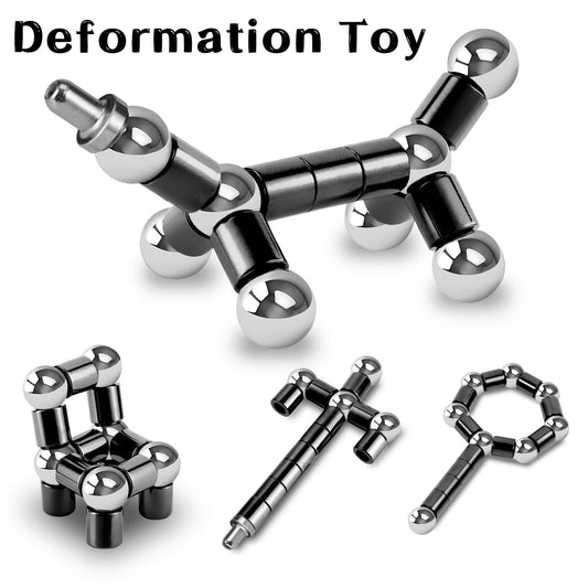 LARAH black fidget pen deformation showcase for imaginative play.