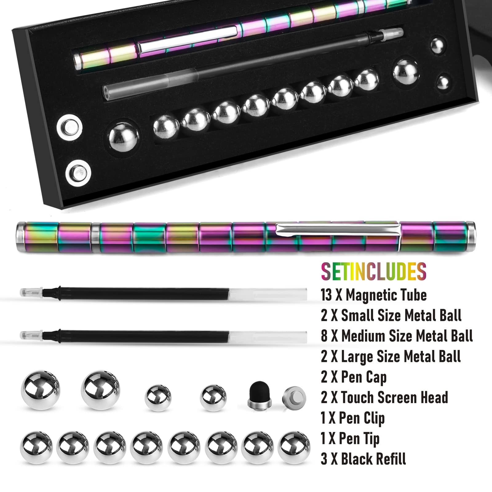 LARAH Color Fidget Pen drop-resistant alloy body for durable daily use.