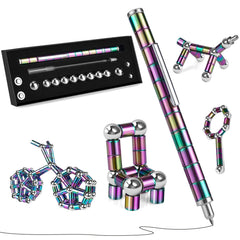 LARAH Color Fidget Pen package contents showing rings and balls for tactile play.