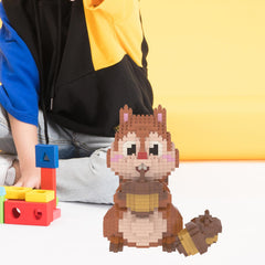 Larcele Collectible animal series display of squirrel.