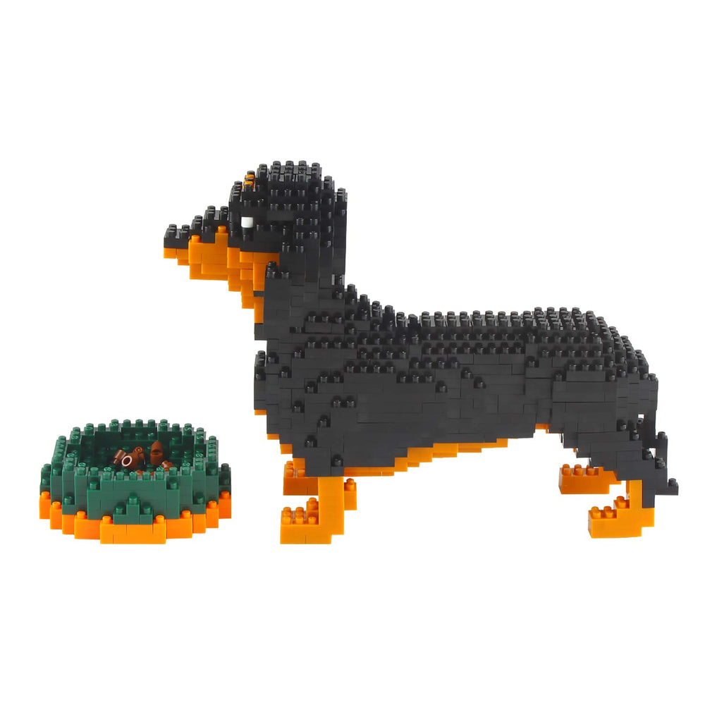 Larcele dachshund figure display on a shelf for decorative display