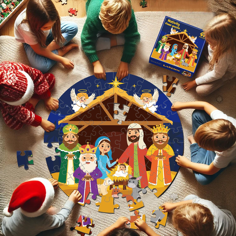 Larchio durable thick cardboard pieces with smooth edges for safe play.