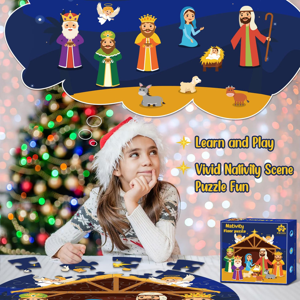 Larchio Nativity puzzle ages 4-8 for curious minds and hands-on learning.