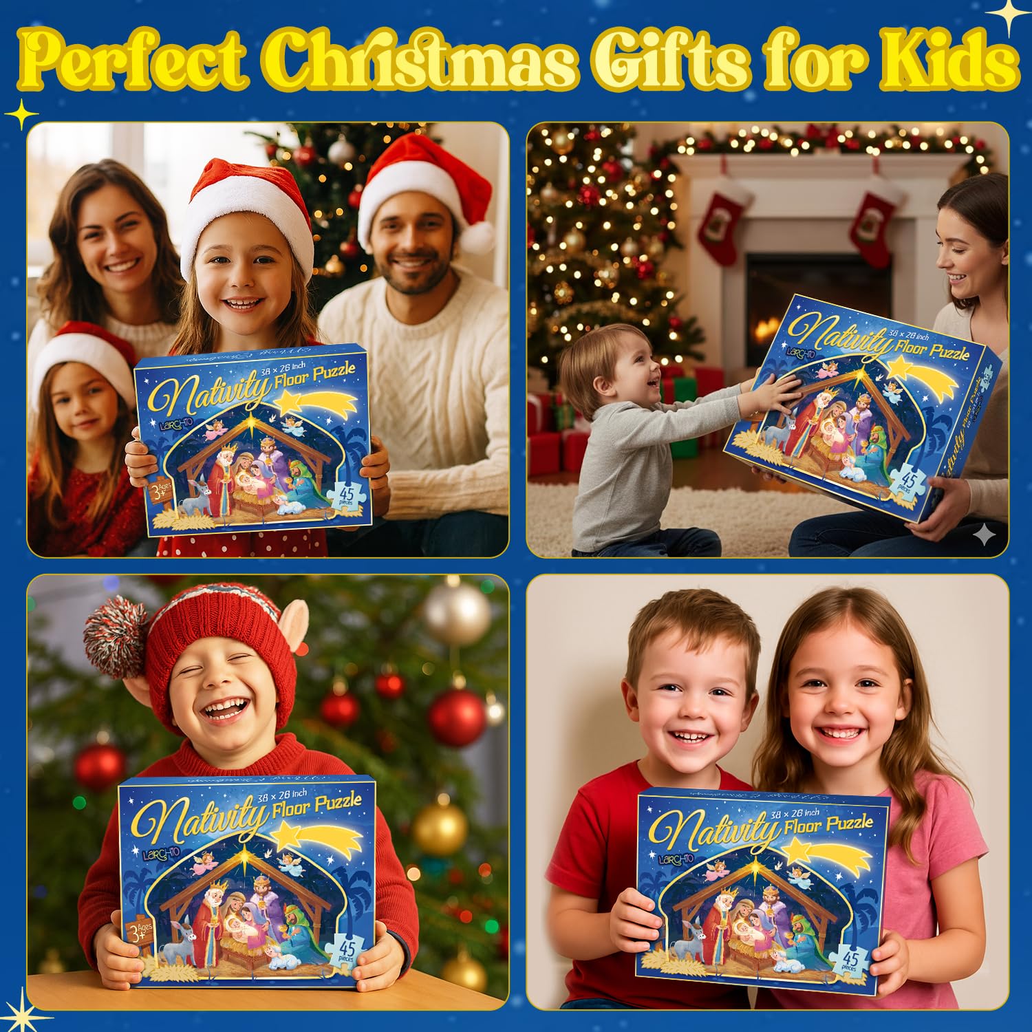 Larchio Nativity puzzle for kids age 6-8 supports learning through play.