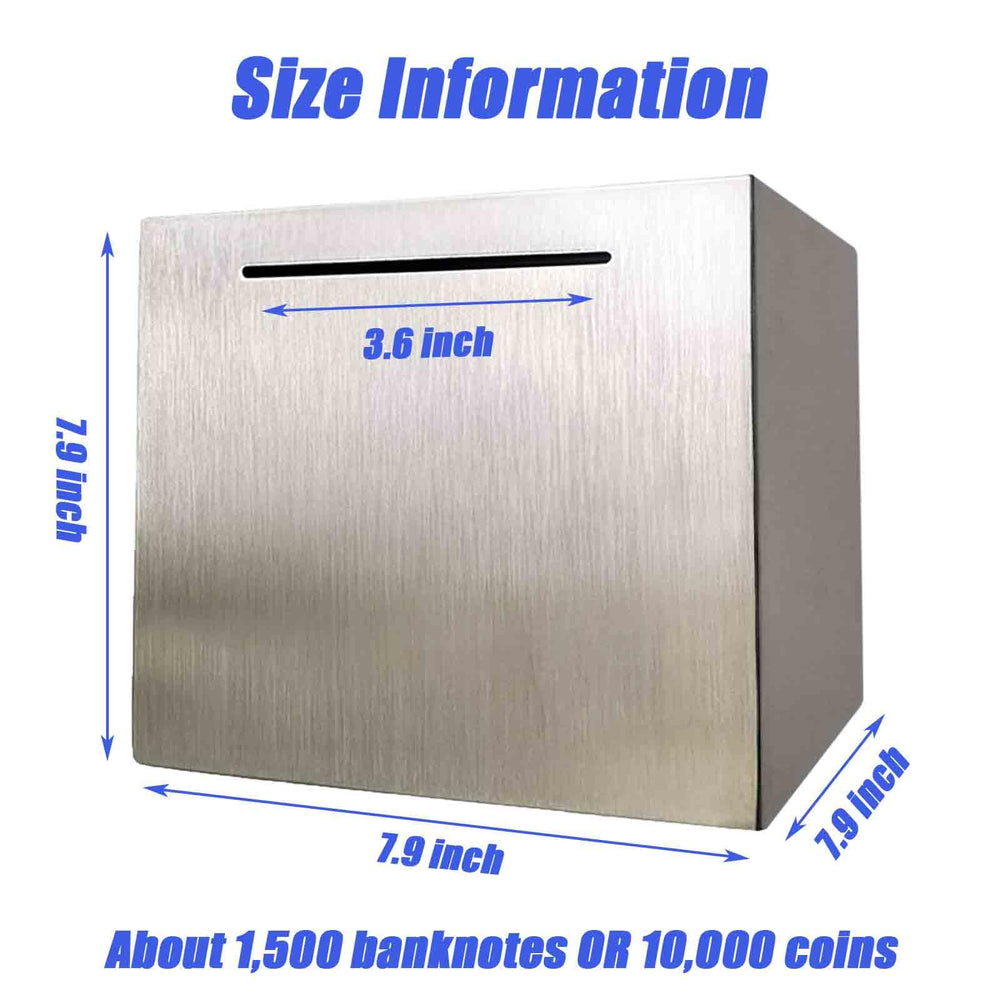 LARCOLO piggy bank interior view shows large capacity for coins and notes.