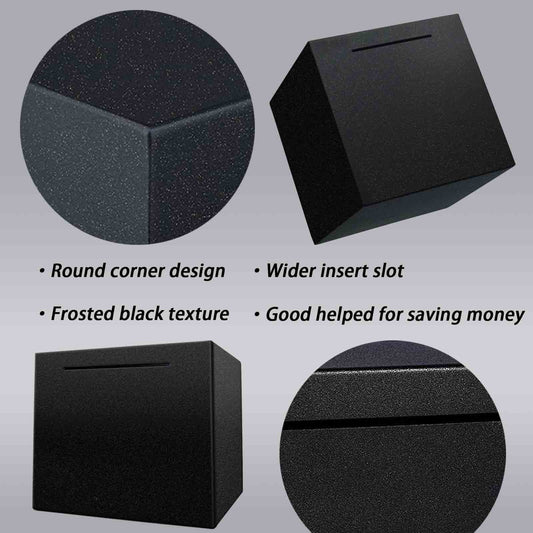 Top opening of the LARCOLO piggy bank demonstrates secure, non-withdrawable saving design.