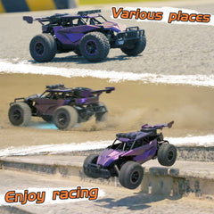 LARVEY 1:16 purple RC car battery pack and USB charger enable longer play sessions