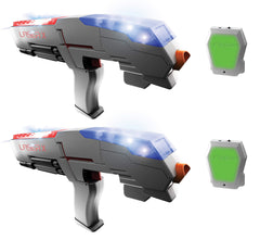 LASER X blaster and vest pair in use for engaging battles.