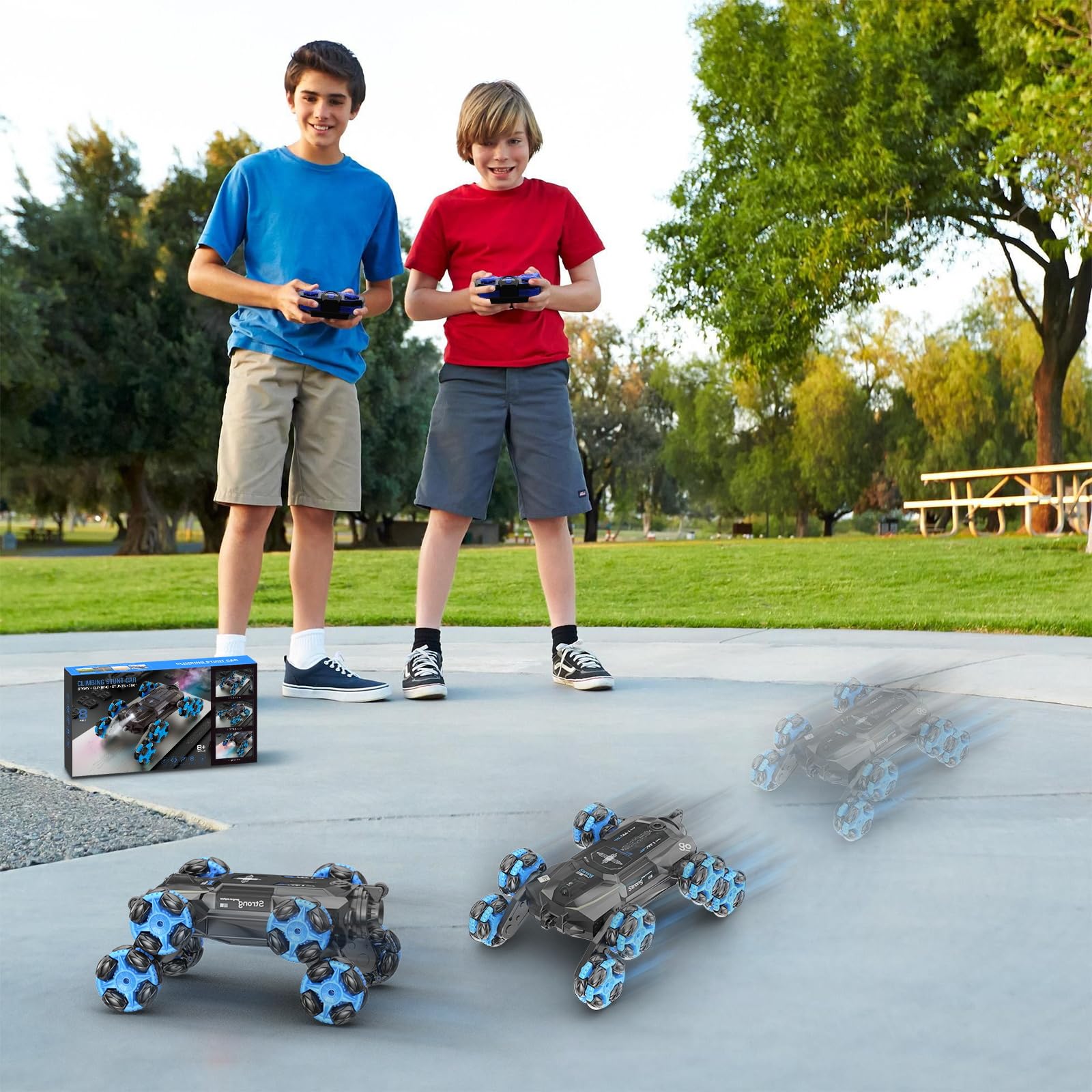 LASGU 8WD gesture sensing stunt car indoor outdoor ready for obstacles