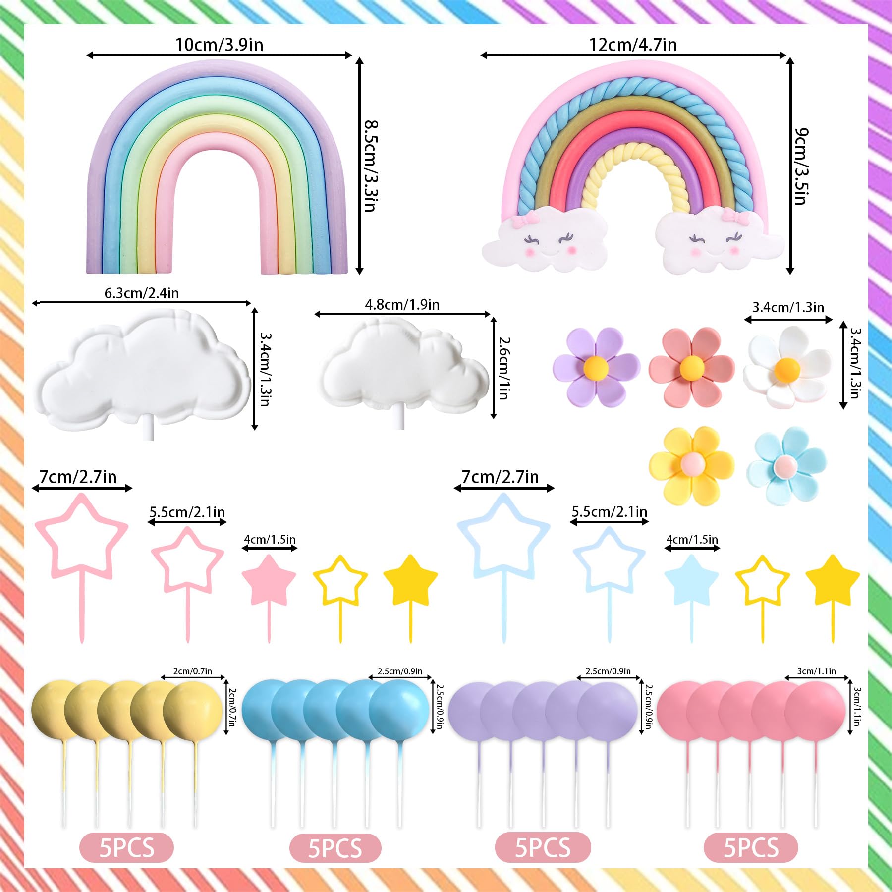 LAST HOE DOWN Pastel balls provide soft color accents for celebration cakes
