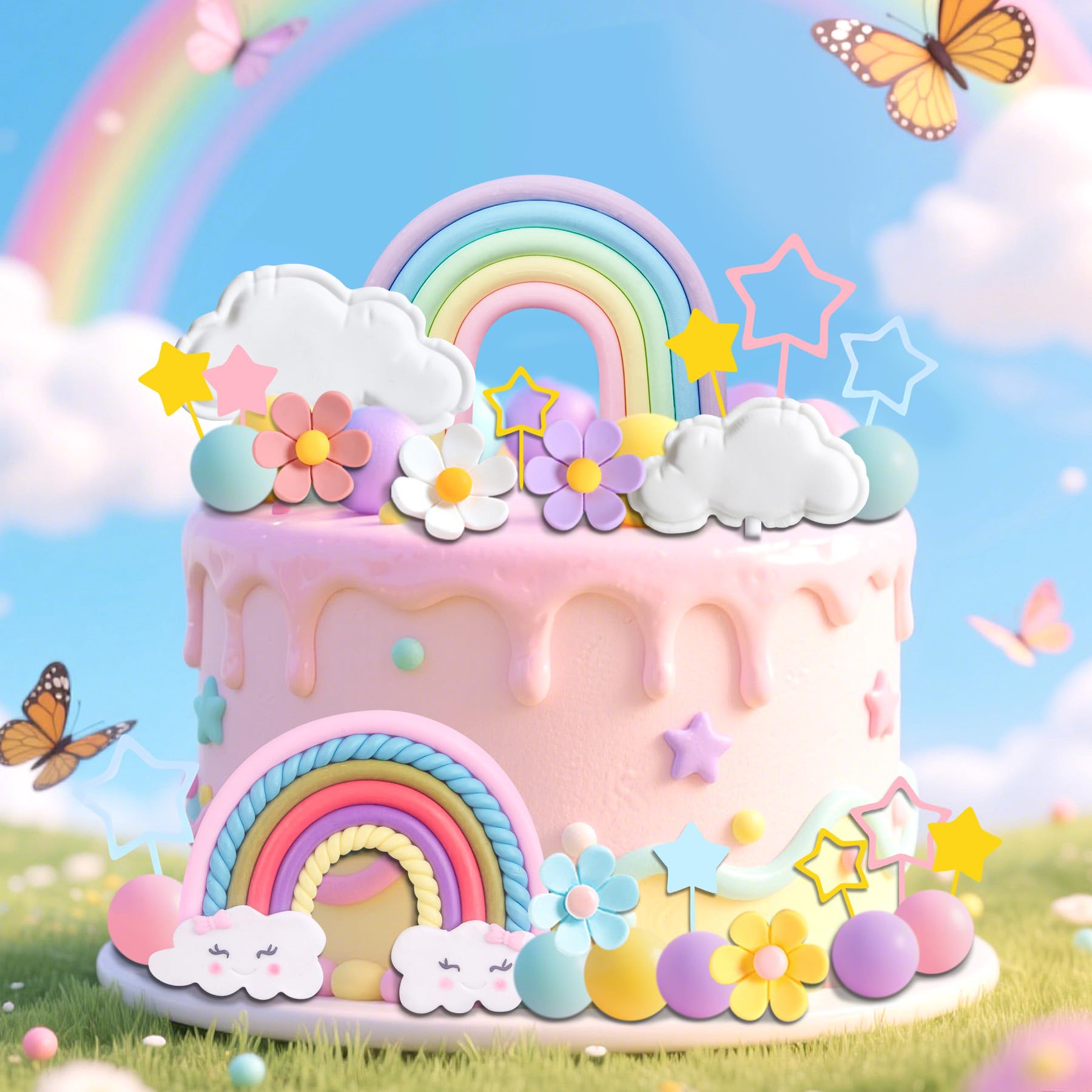 LAST HOE DOWN Rainbow theme decorations brighten party photos