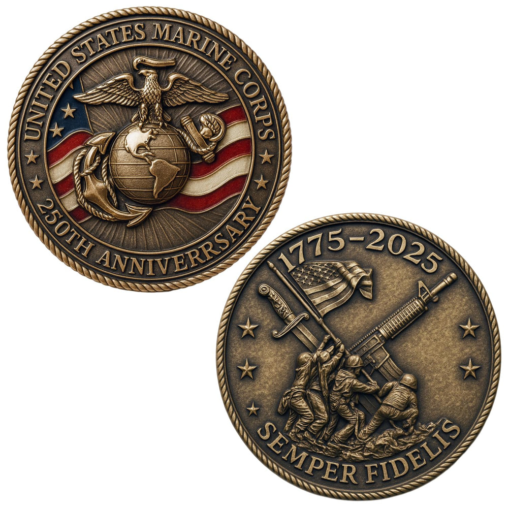 Lastikor 250th Anniversary Coin front view with gold-plated finish, ideal for display.