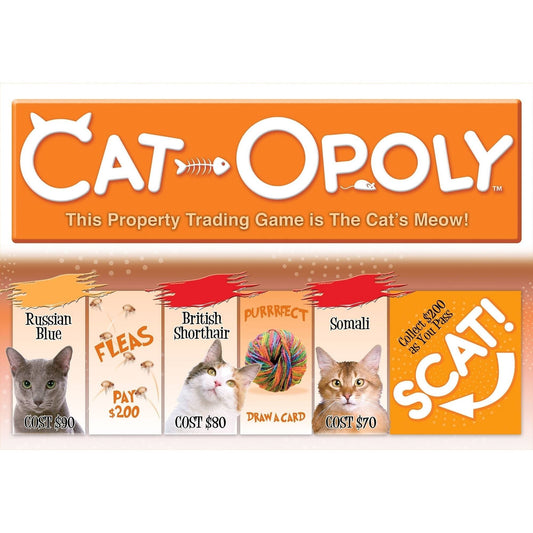 CAT-opoly tokens set enables lively, themed gameplay.