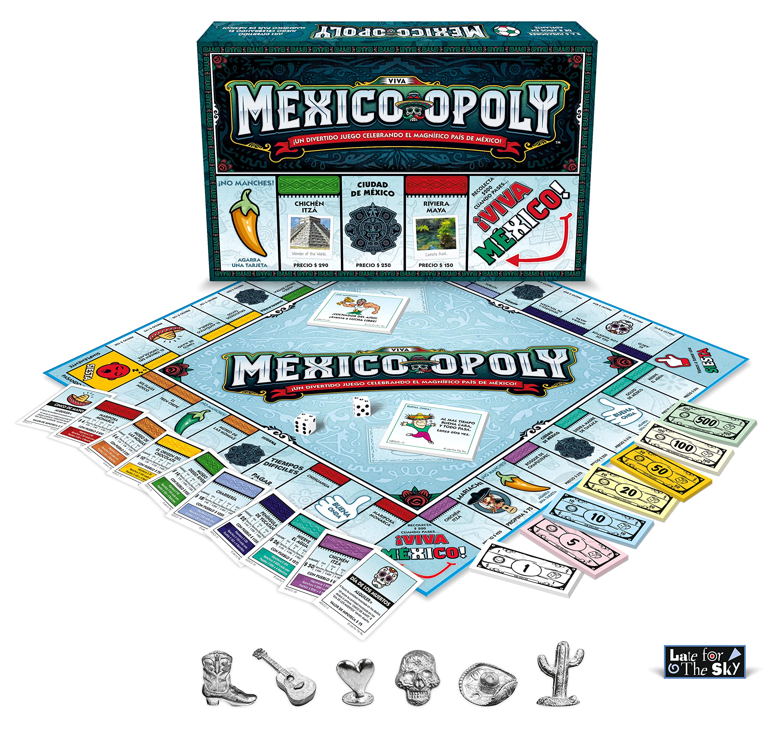 Late for the Sky Mexico-opoly paper money adds authentic feel to rounds