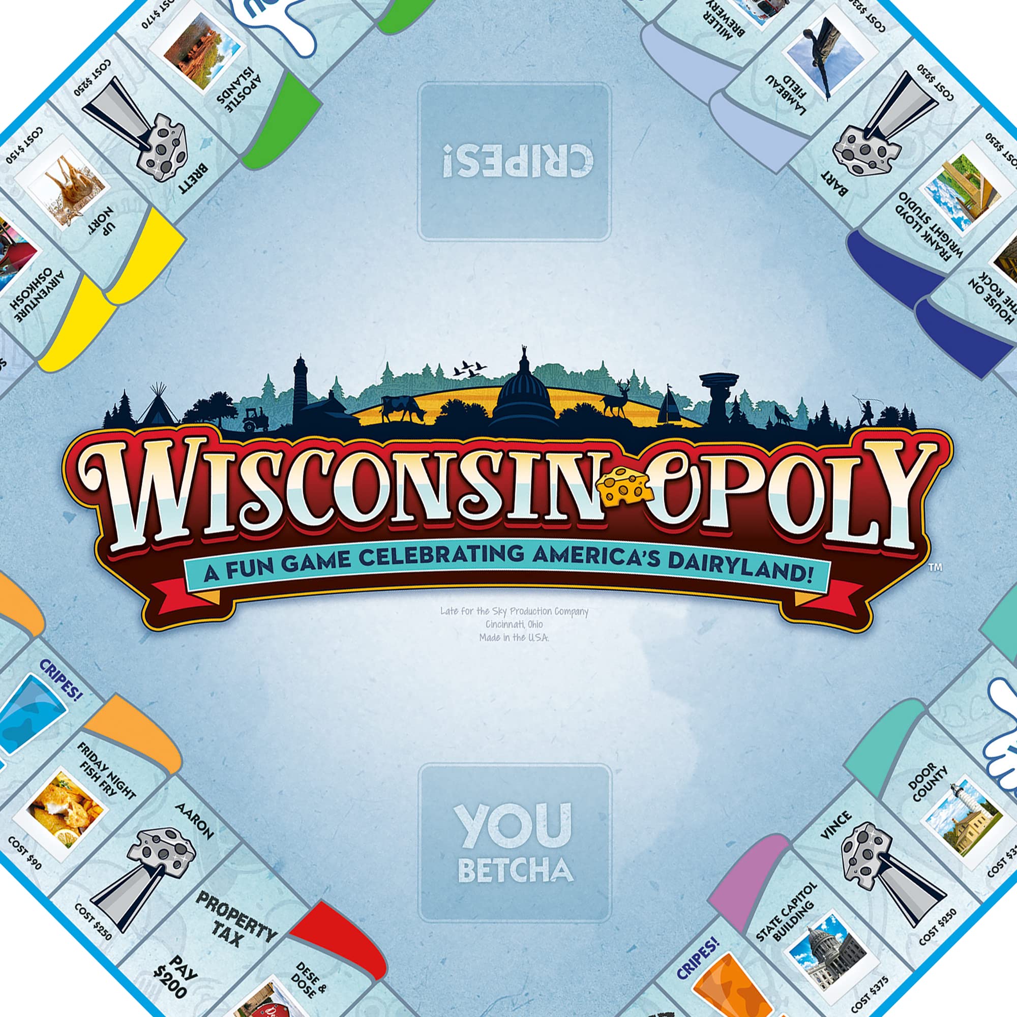 Late for the Sky Wisconsin-opoly cabins and lodges offer a bit of strategic building.