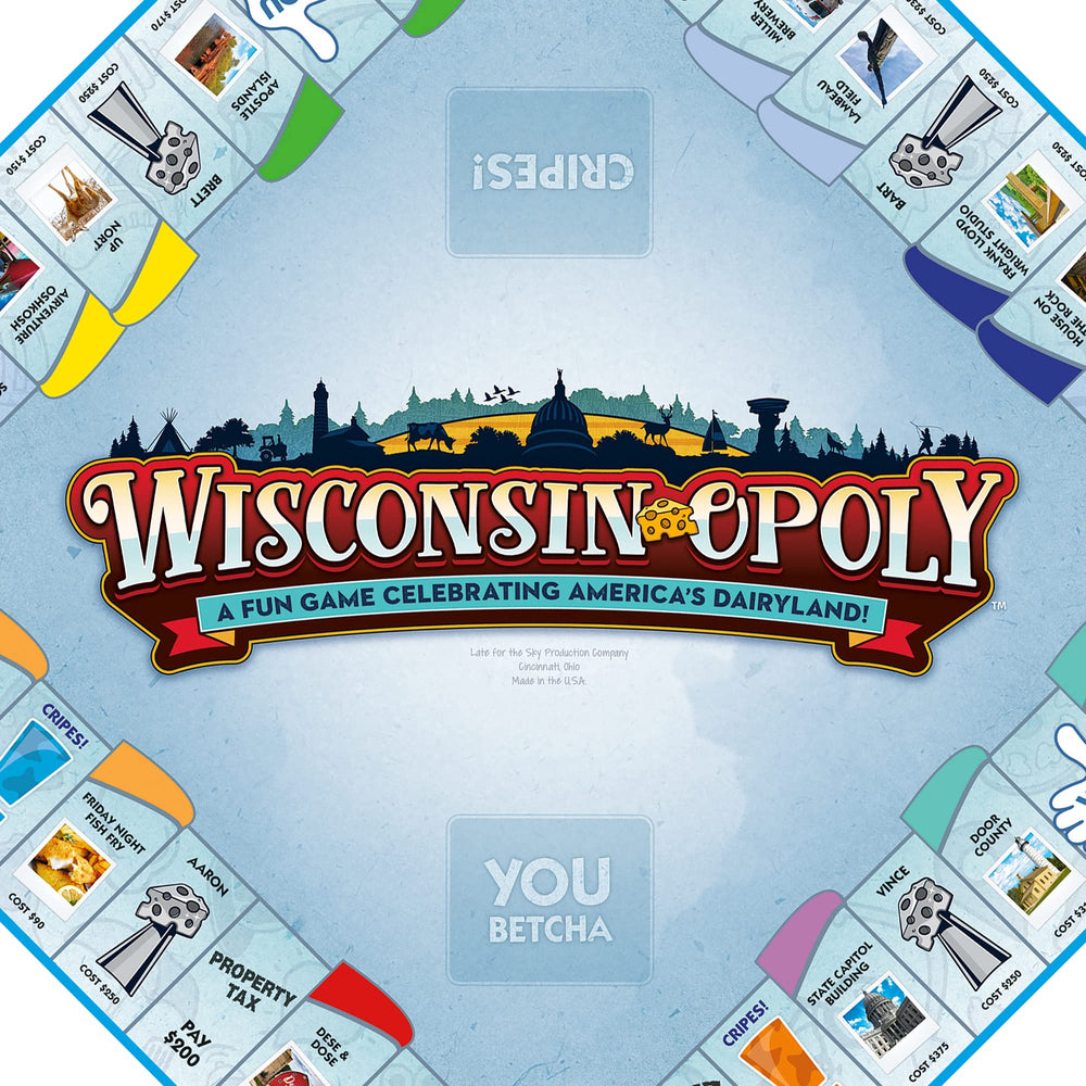 Late for the Sky Wisconsin-opoly cabins and lodges offer a bit of strategic building.